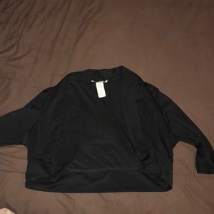 Short Sleeved Black Short Cardigan for Women